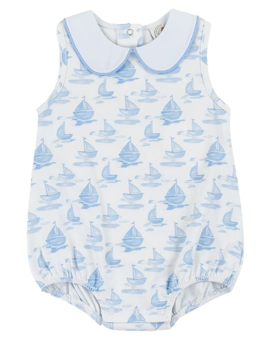 Cypress Row Baby Boys Blue Sailboats Grayton Beach Bubble