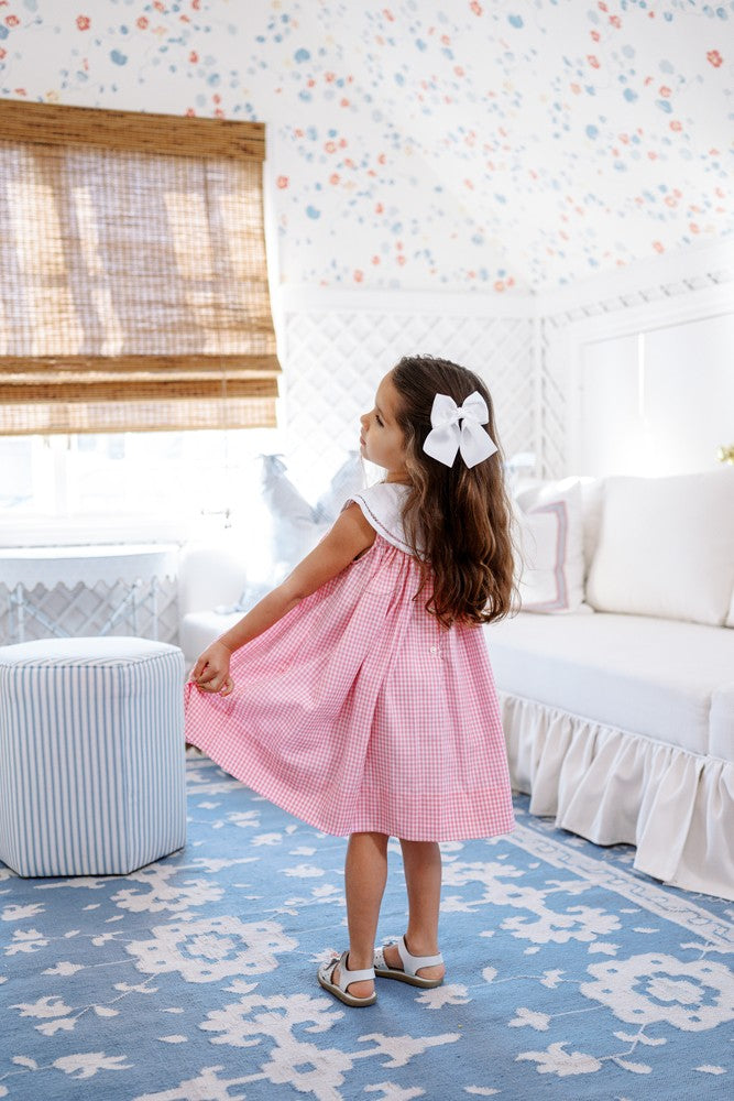 Proper Peony Girls Dress - Pink Gingham Magnolia