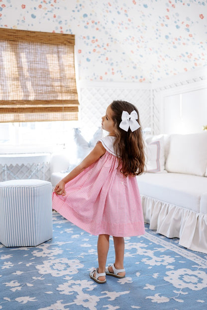 Proper Peony Girls Dress - Pink Gingham Magnolia