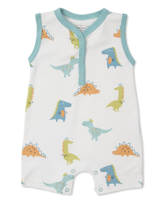 Kissy Kissy Love Baby Boys Sleeveless Playsuit - Dino Pals by Kissy Kissy