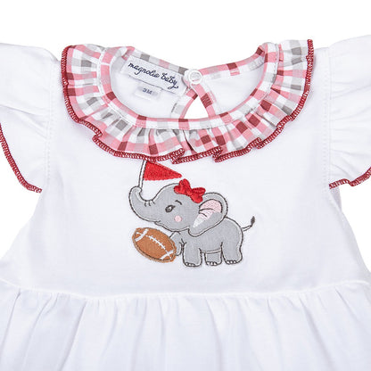 Magnolia Baby Girls Alabama Crimson Tide Applique Flutters Dress