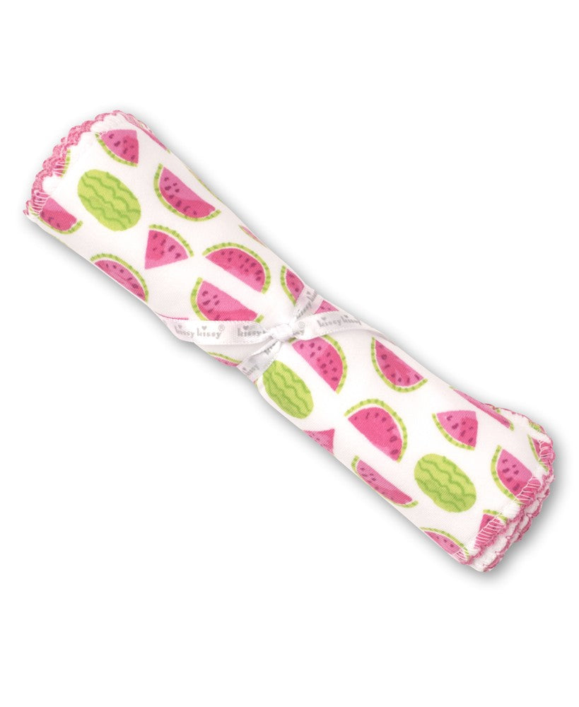 Kissy Kissy Baby Girls Hot Pink Whimsical Watermelons Print Blanket