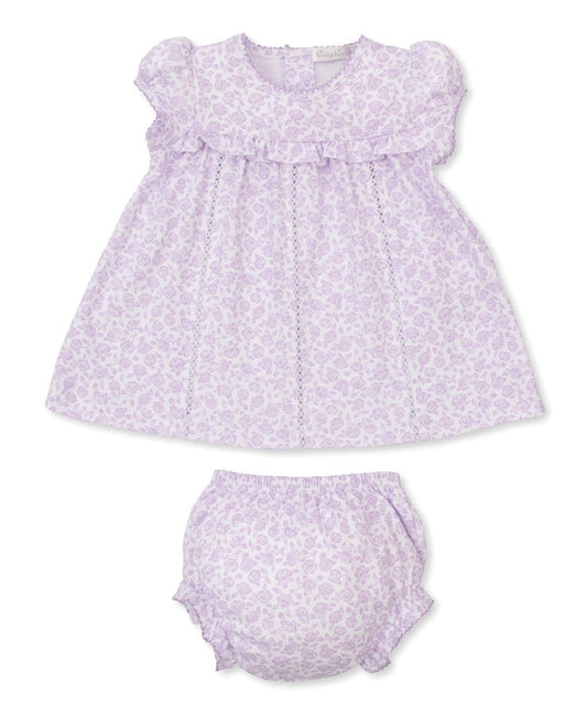 Kissy Kissy Baby Girls Lavender Summer Gardens Dress with Bloomers