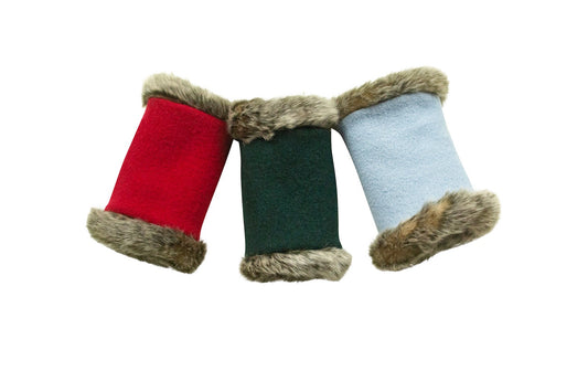 Proper Peony - Marae Coats - Girls Faux Fur Trimmed Muff - Cream / Green / Pink / Blue / Red