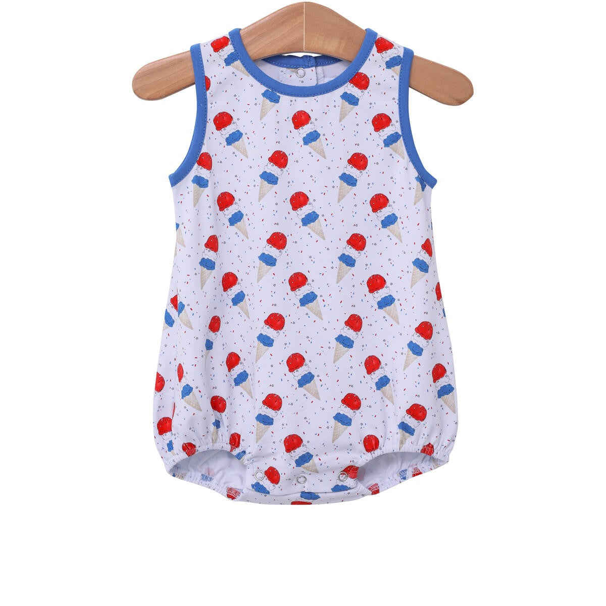Trotter Street Kids Baby Boys Patriotic Ice Cream Bubble