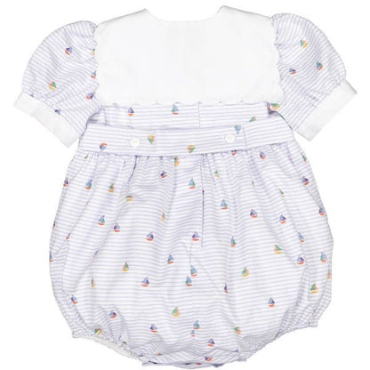 Sal & Pimenta Girls Bubble - Nautical Print with Sailor Collar