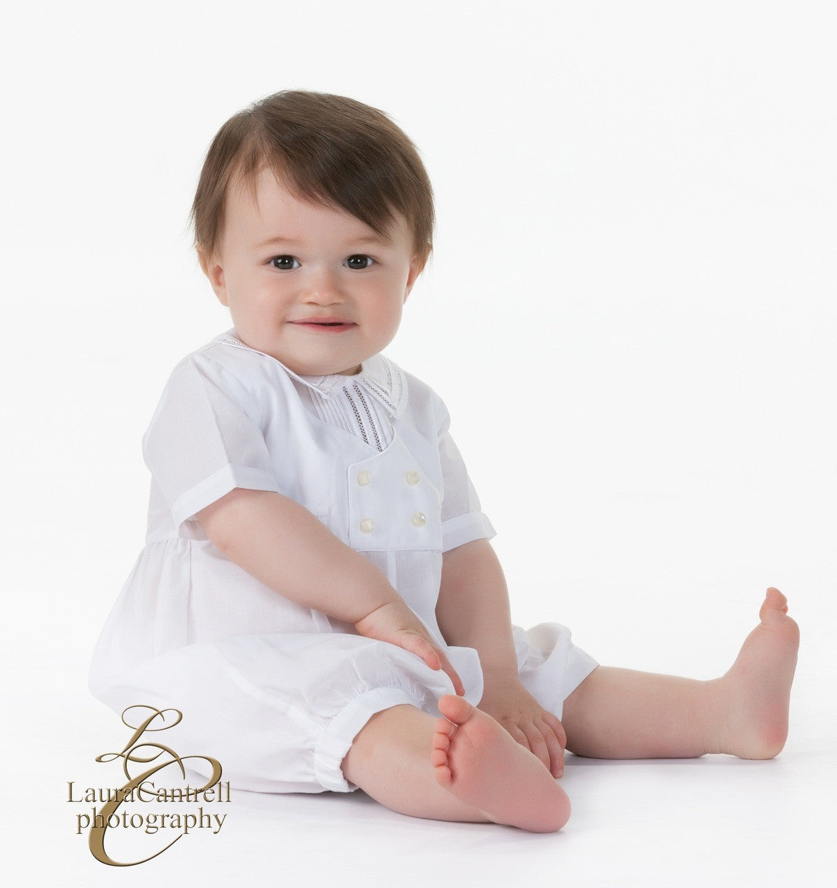 Feltman Brothers Baby Boys Dressy Vested Romper - White