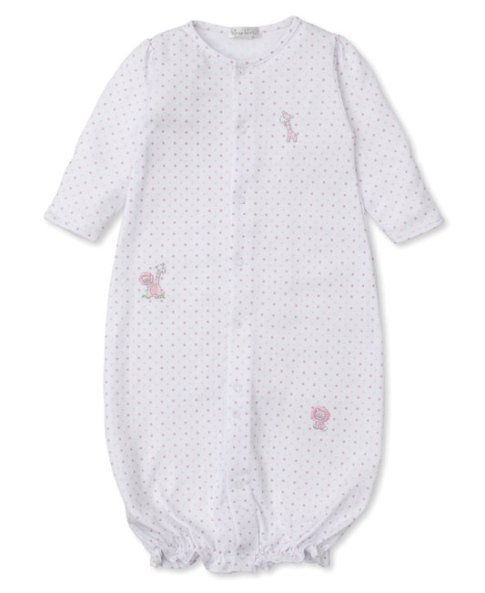Kissy Kissy Baby Girls Pink Gingham Dots Jungle Converter Gown by Kissy Kissy