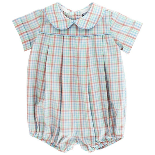 Bailey Boys Baby Dressy Bubble - Citrus Plaid