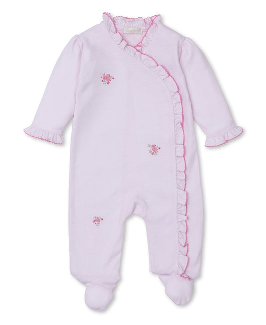 Kissy Kissy Baby Girls Pink Scattered Roses Footie