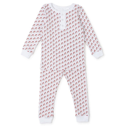 Lila & Hayes Boys Jack Pajamas Set - Red Holly Jolly Santa