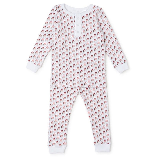 Lila & Hayes Boys Jack Pajamas Set - Red Holly Jolly Santa