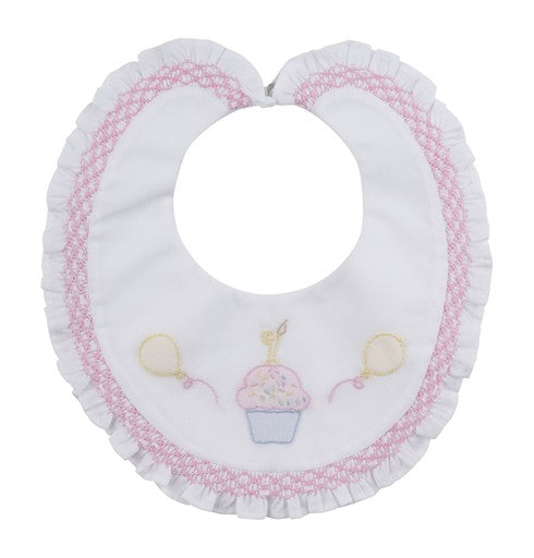 Feltman Brothers Baby Girls Sweet First Birthay Cupcake Bib - Pink