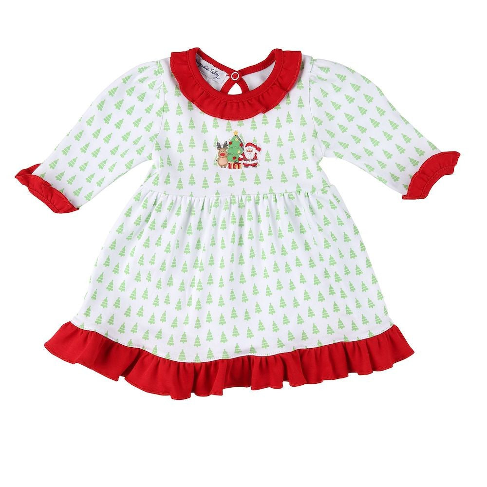 christmas newborn dress Magnolia Baby Girls Green Trees Merry and Bright Ruffle rustic - wood Zendaya Wears 'Something Blue' Color:Dark Grey Charcoal ease of use