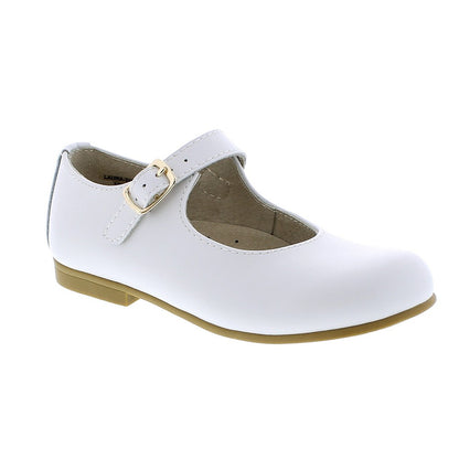 Footmates Girls Shoes - Laura Mary Janes - White
