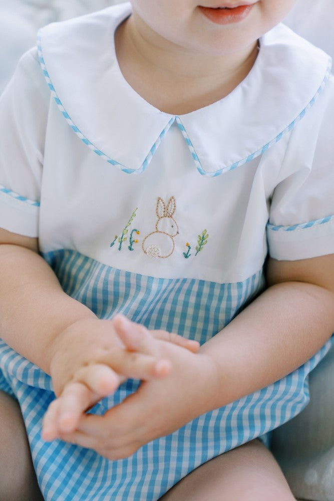 Proper Peony Baby Boys Blue Blake Easter Bunny Bubble