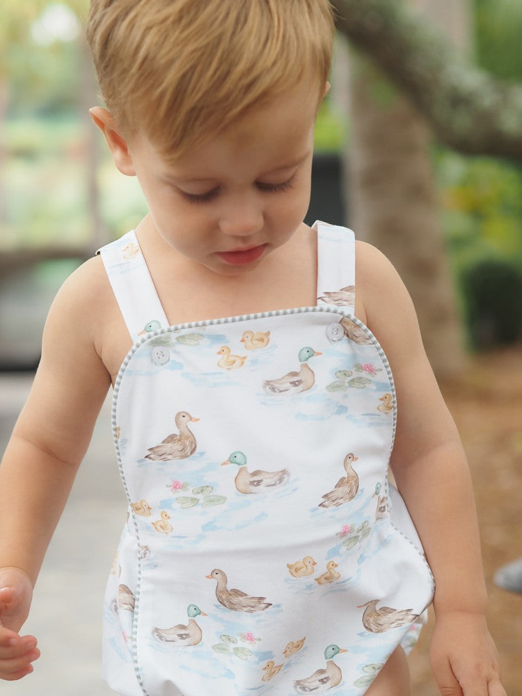 Cypress Row Baby Boys Green Darling Ducks Bubble