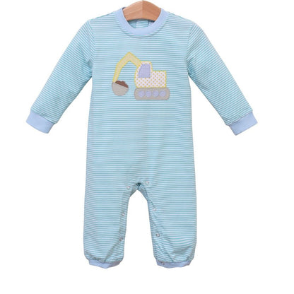Trotter Street Kids Baby Boys Romper - Construction Truck