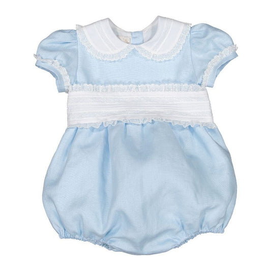 Sal & Pimenta Girls Classic Linen Bubble - Light Blue