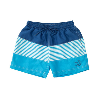 Prodoh Boys Boogie Board Swim Trunks - Color Block - Swim Cap Blue Stripes