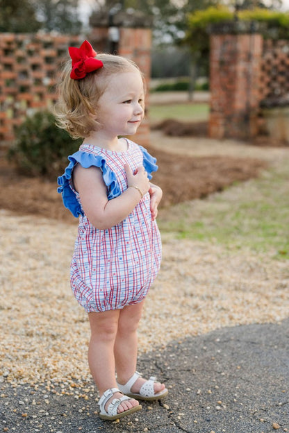 James & Lottie Girls Liza Bubble - Patriotic Stars Print