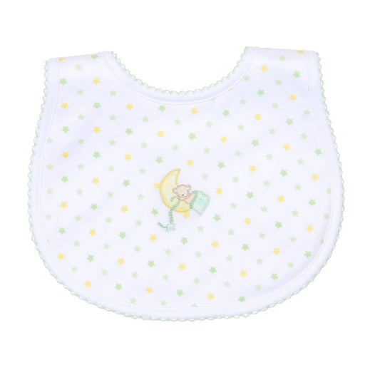 Magnolia Baby Moon and Stars Embroidered Bib