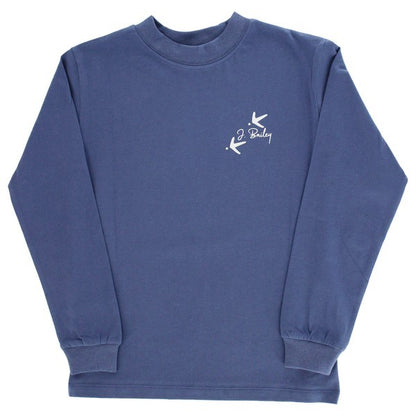 Bailey Boys J. Bailey Logo Tee Shirt - Denim Blue with Thanksgiving Turkey