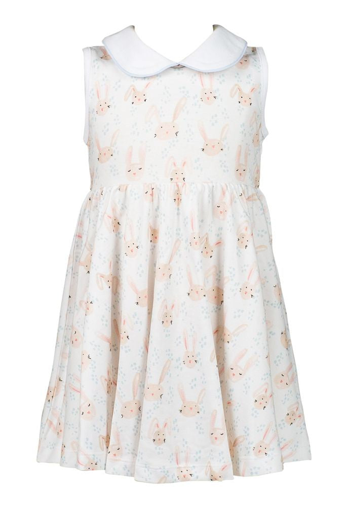 Proper Peony Girls Pink Hoppy Easter Bunny Twirl Dress