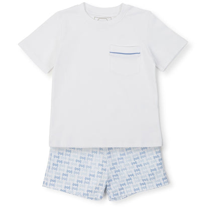 Lila & Hayes Boys Hudson Shorts Set - Florida Sand Crabs - Blue