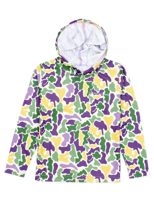 Properly Tied Boys Sportsman Hoodie - Mardi Gras Camo