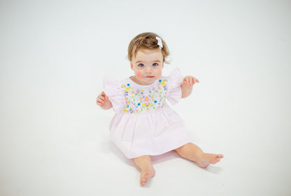 Shop Teeta Girls Pink Embroidery Hallie Bloomers Set