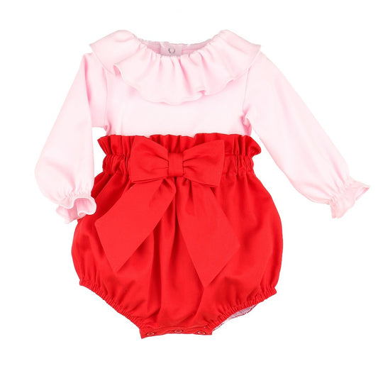 Sophie & Lucas Baby Girls Classics Bloomers Set - Pink & Red