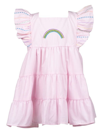 Proper Peony Girls Pink Dorothy Rainbow Sundress