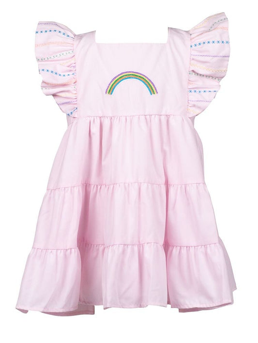 Proper Peony Girls Pink Dorothy Rainbow Sundress by Proper Peony