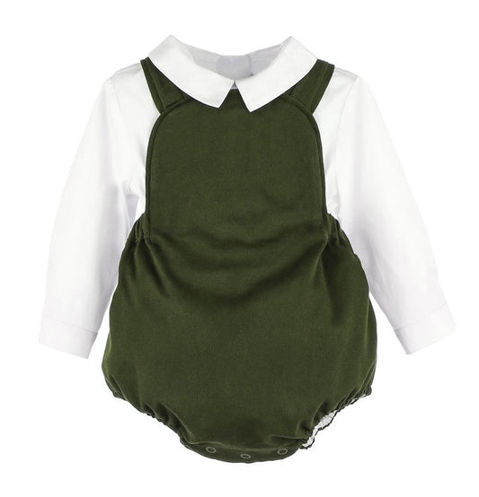 Sophie & Lucas Baby Boys Maple Market Green Bubble with Shirt