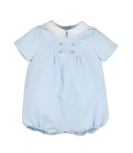 Luli & Me Baby Boys Light Blue Bubble with Stitches