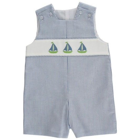 Bailey Boys Jon Jon - Blue Stripe Sailboat Trio
