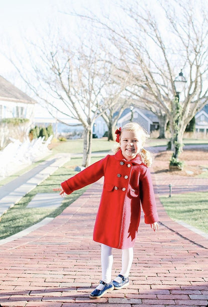 Marae Girls Dress Coat - Princess Charlotte - Red
