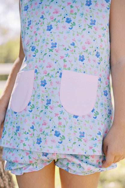 Proper Peony Girls Morning Glory Bloomers Set - Pink Pockets