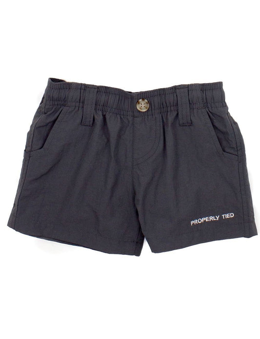 Properly Tied Boys Mallard Shorts - Charcoal Grey