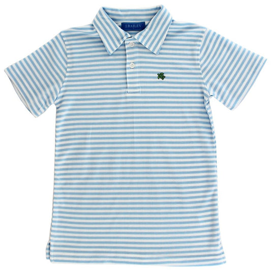 Bailey Boys J. Bailey Henry Polo Shirt - Stripes - Blue & White