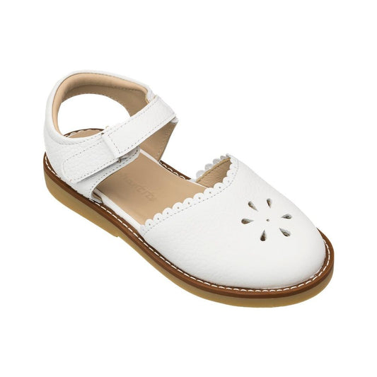 Elephantitio Girls Shoes - Bellis Perforated Sandals - White by Elephantito