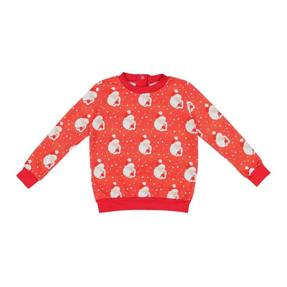 Sal & Pimenta Boys Santa Glows Sweatshirt - Red with Santa by Sal & Pimenta