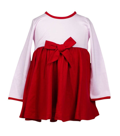 Proper Peony Pima Girls Tatum Twirl Dress - Pink and Red