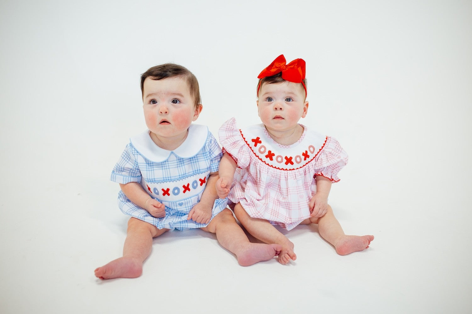 Shop Teeta Baby Girls Pink Smocked XOXO Bubble