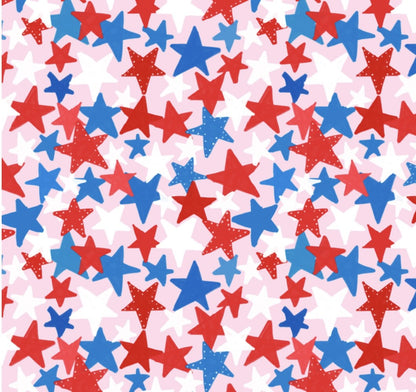 James & Lottie Girls Collette Peplum Swim Set - Patriotic Stars