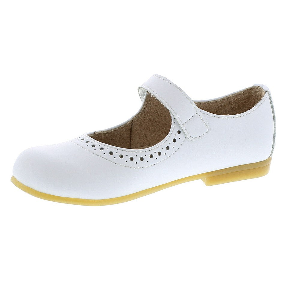 Footmates Girls Shoes - Emma Mary Janes - White