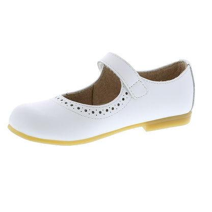 Footmates Girls Shoes - Emma Mary Janes - White