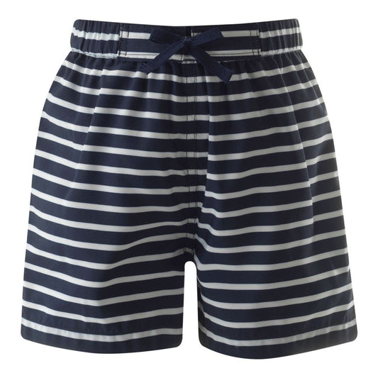 Rachel Riley London Boys Swim Trunks - Navy Blue Breton Stripes