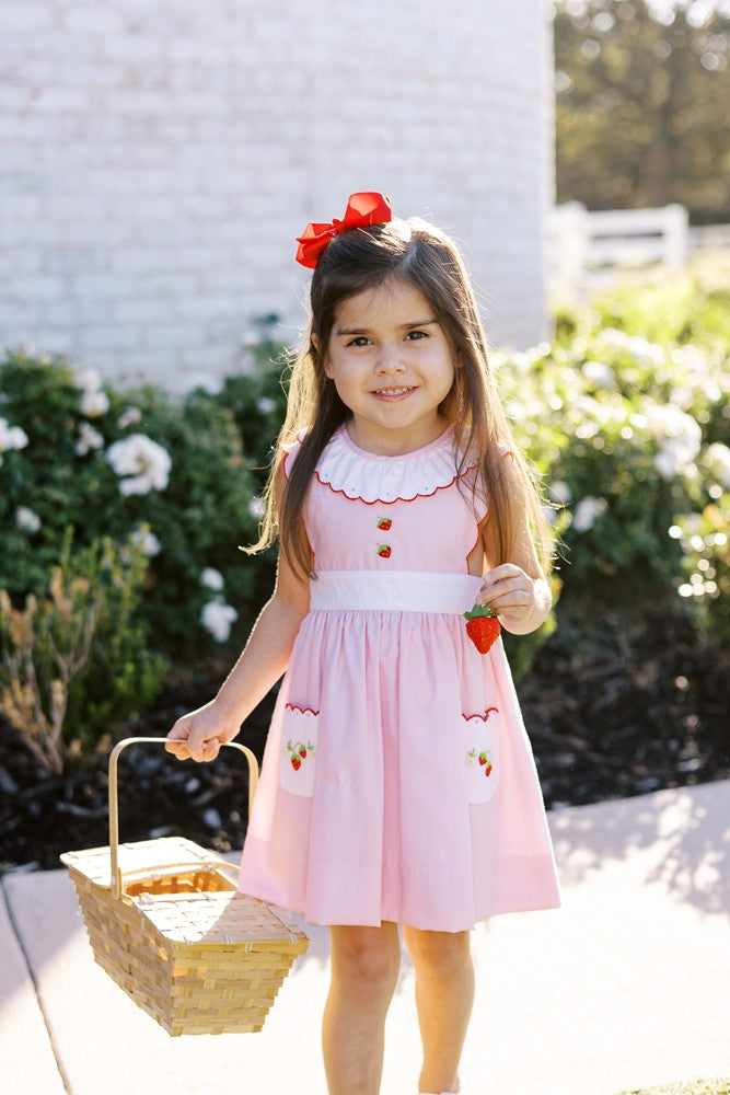 Proper Peony Girls Pink Savannah Strawberry Dress 7 Proper Peony Girls Pink Savannah Strawberry Dress 7